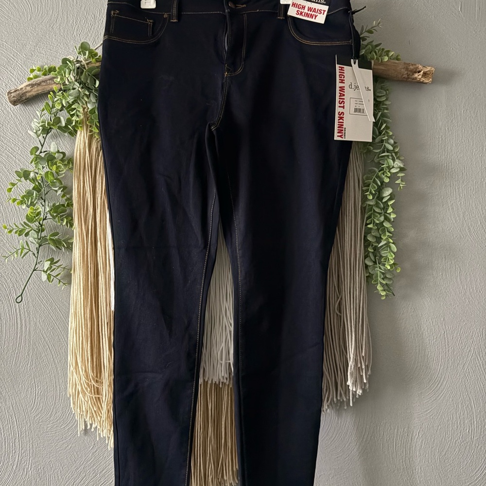 High Waist Skinny Jeans - Dark Wash